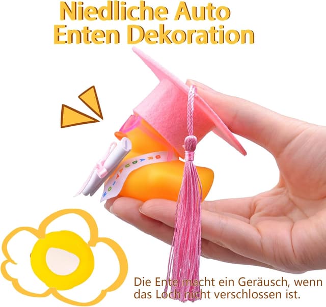 Detalle de Mwmoeen lustige Gummiente mit Diplom