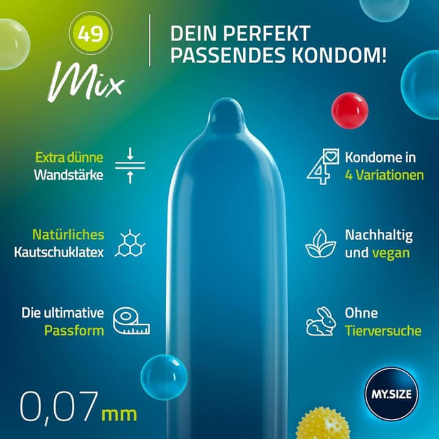 Thumbnail 3 de MY.SIZE Mix Premium Kondome 49 mm