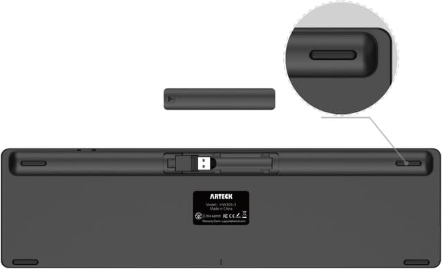 Thumbnail 4 de Arteck 2.4G Wireless Keyboard 6‑Month Battery