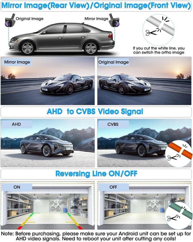 Thumbnail 2 de AHD 1080P Rückfahrkamera 170° Weitwinkel