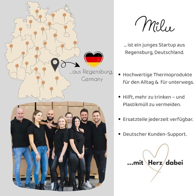 Thumbnail 6 de Milu Edelstahl Trinkflasche 750 ml 🥤