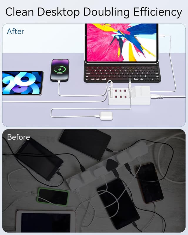 Thumbnail 6 de Binamao 50W Caricatore USB Multiplo