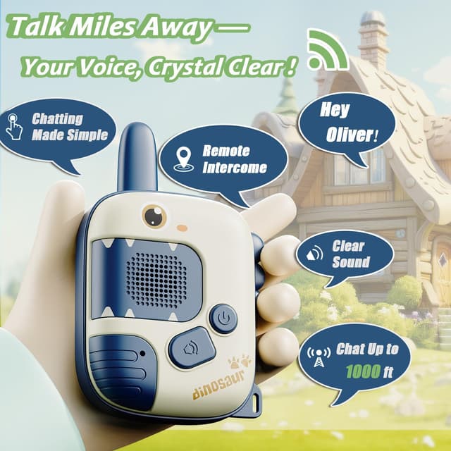 Detalle 2 de Walkie Talkie Kids 2‑pack for ages 4–7