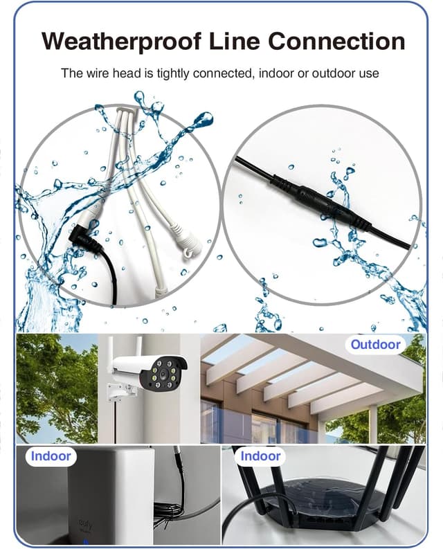 Detalle 2 de VOLTKARE 2Pack DC power extension cable (90-degree) 5.5mm x 2.1mm, male to female