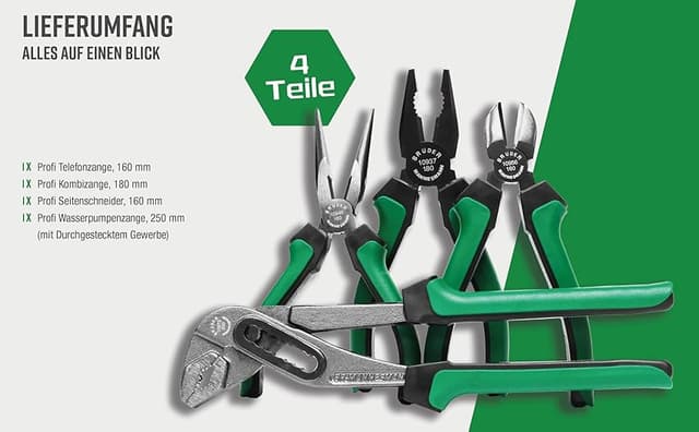 Thumbnail 6 de Mannesmann M10997 - Juego de alicates de 4 piezas