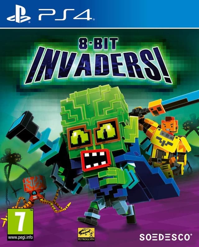 Detalle de 8-Bit Invaders for PS4 – Singleplayer, Co-op and Online Multiplayer
