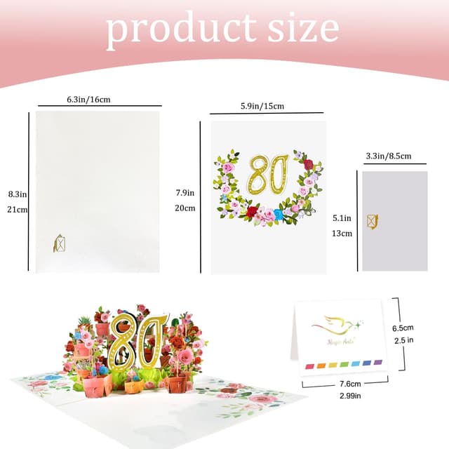 Thumbnail 6 de 3D Pop-Up Karte 80 mit Gartenmotiv