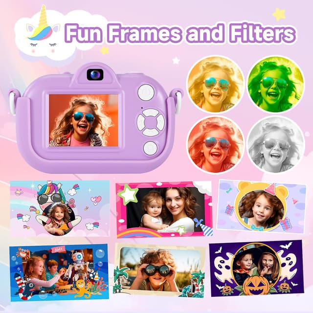 Detalle 2 de MAVOKIS Kids Camera 1080P with 32GB card