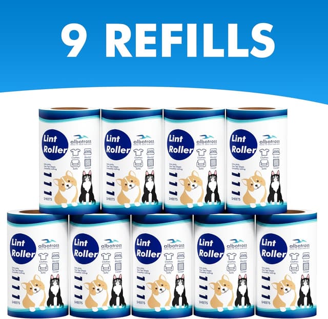 Detalle de Albatross Health New England Lint Roller Refills for Pet Hair (Extra Sticky) – Mega Value Set of 999 Sheets