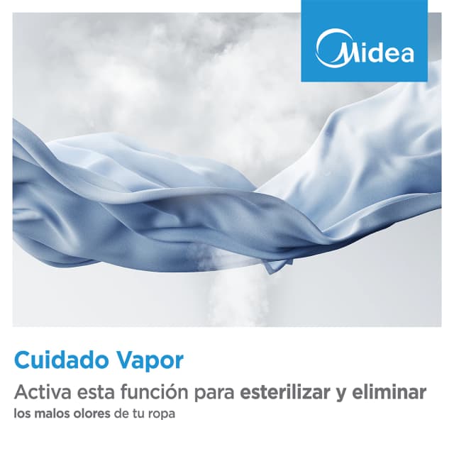 Detalle 1 de Lavadora Midea 9kg Power Mix MF110W90BA10/W-ES