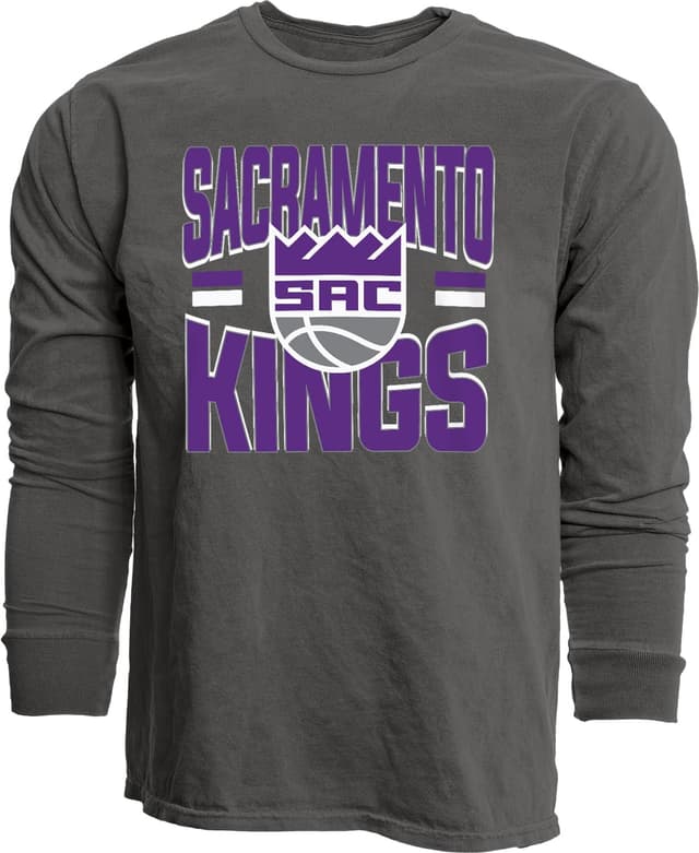 Detalle de Blue 84 Sacramento Kings Ringspun Long Sleeve T-Shirt (Officially Licensed)