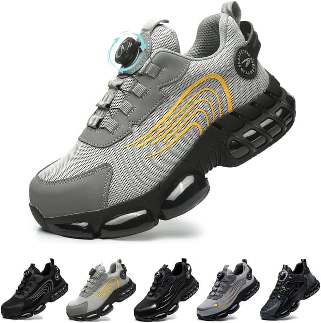 Thumbnail 6 de Gugifcto scarpe antinfortunistiche con punta in acciaio, antiscivolo e sgancio rapido (taglie 36-48)