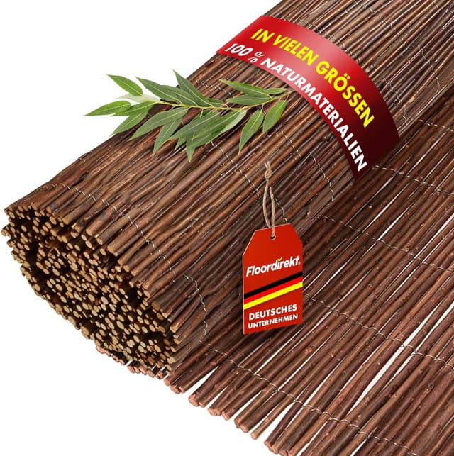 Detalle de Floordirekt Weidenzaun Sichtschutz 100×500 cm