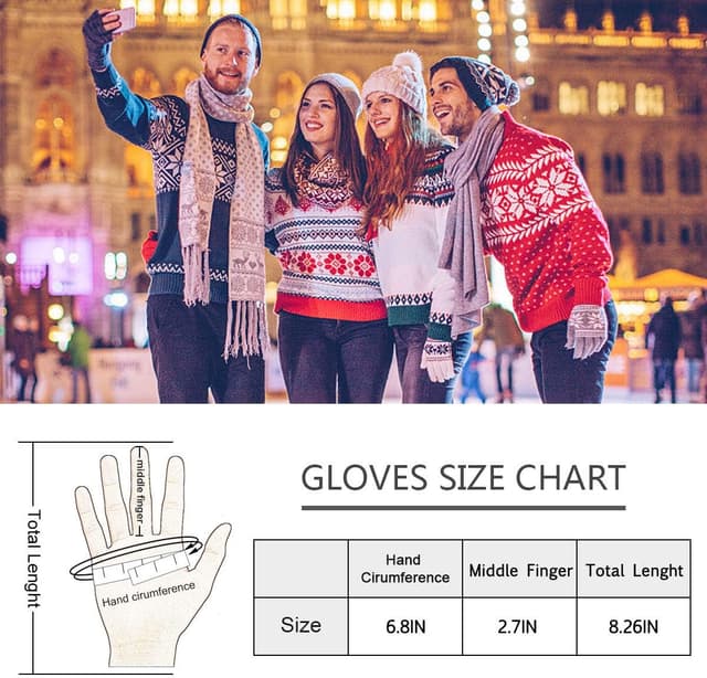 Detalle de KQueenStar Direct Women’s Winter Touchscreen Gloves – soft, warm and comfy for cold-weather phone use