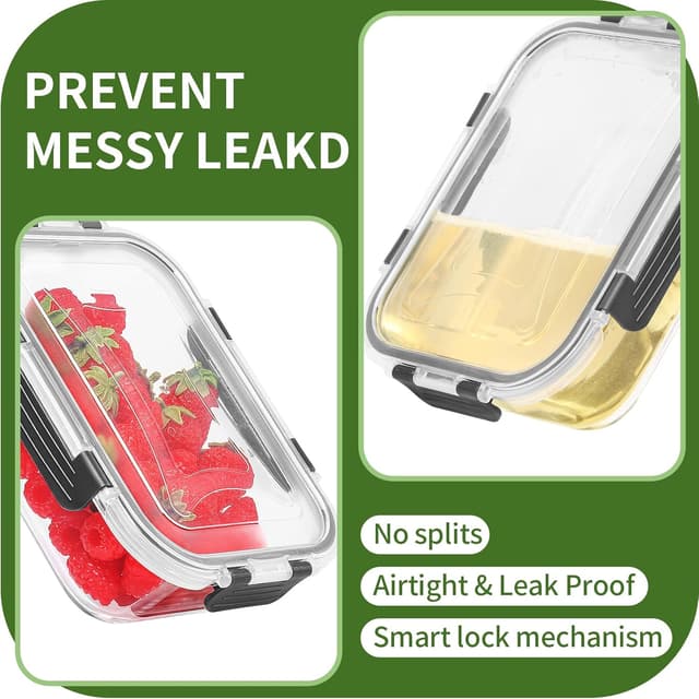 Thumbnail 2 de Skroam 36oz glass meal prep containers 5-pack 🍱