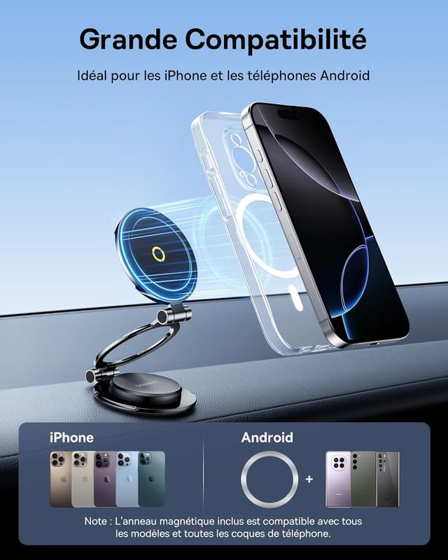 Thumbnail 6 de Baseus MagPro II Support magnétique 360°