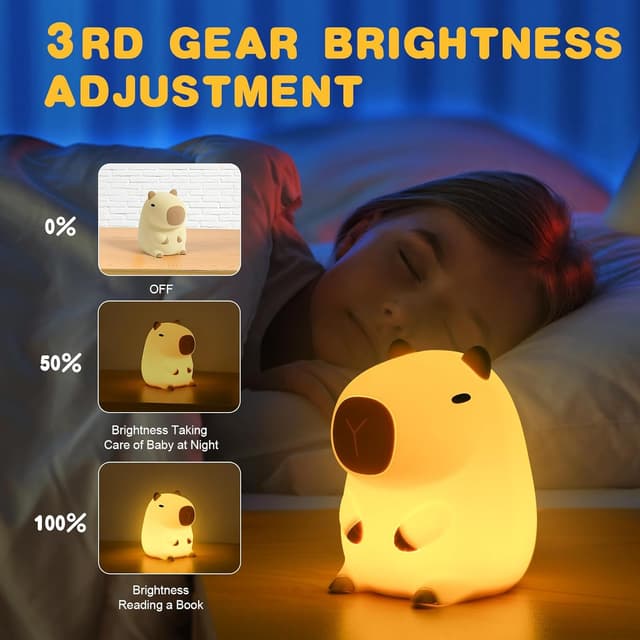 Thumbnail 4 de URAQT Capybara Nachtlicht