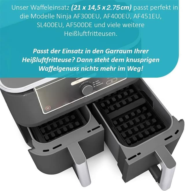 Thumbnail 2 de PASLFC Silikon Belgische Waffelform 21x14,5 cm