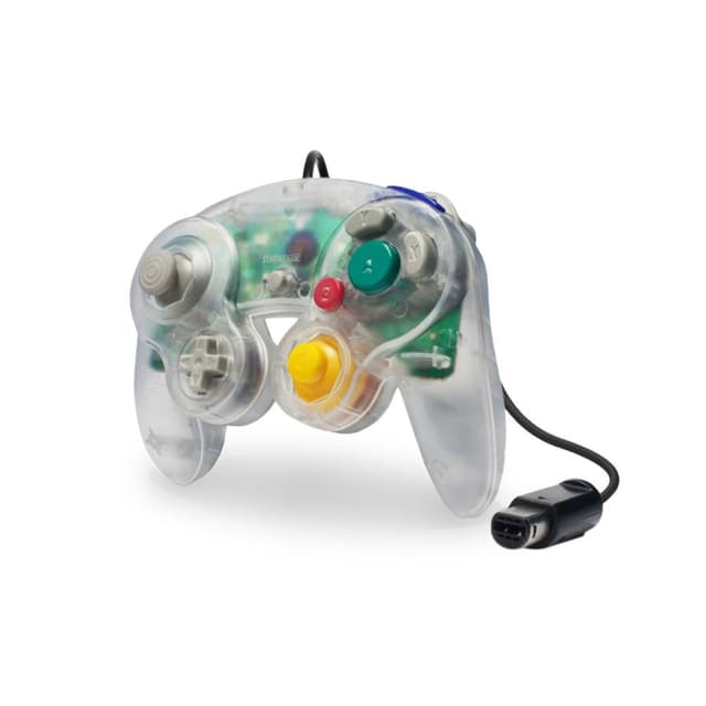 Detalle de Cirka Wired Controller for Nintendo GameCube & Wii (Clear) — Dual Analog + Vibration