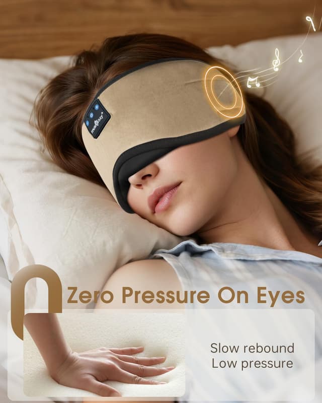 Thumbnail 2 de MUSICOZY 3D Bluetooth Sleep Mask Headphones 16H