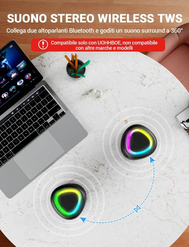 Thumbnail 2 de UOHHBOE Cassa Bluetooth 15W portatile 🎵