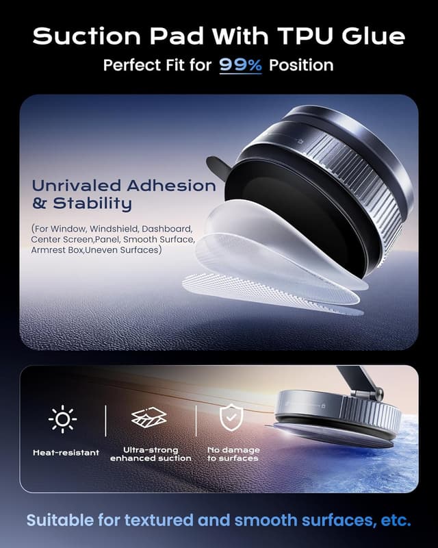 Detalle 2 de Avedio Links Magnetic Phone Charging Holder Mount for Car – 15W Fast Wireless Charger with MagSafe alignment