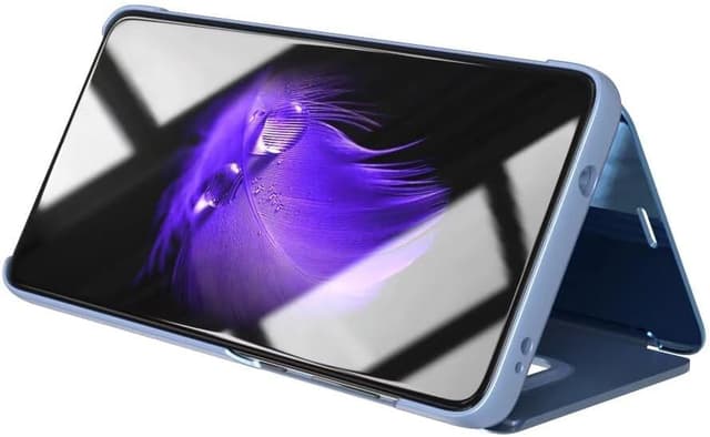 Detalle de COQUE Flip-Hülle mit Spiegelbeschichtung für Poco X7 Pro 5G (Gehäuse-Schutz, Standfunktion, Standspiegel) – Schwarz