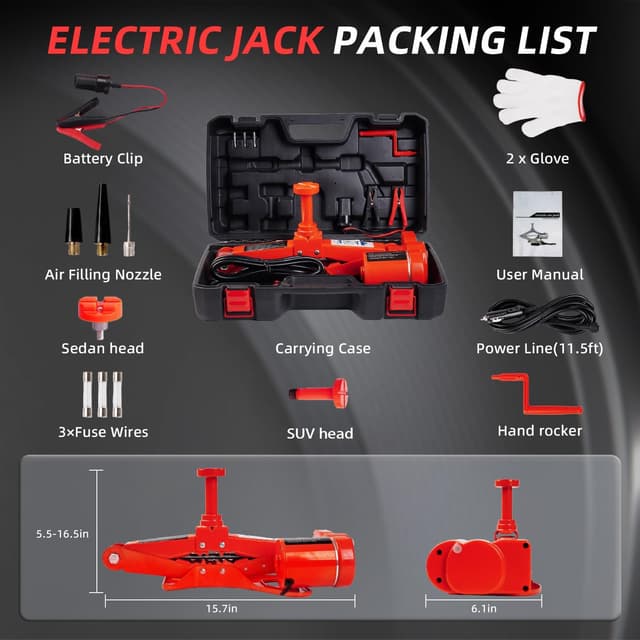 Detalle 2 de STANDTALL Electric Car Jack 3T scissor lift