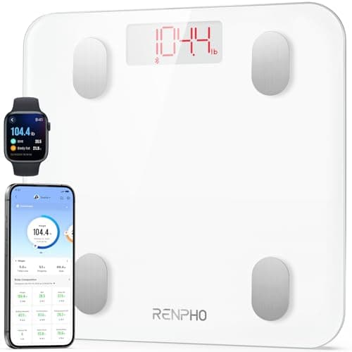 Detalle de RENPHO Elis 1: báscula inteligente de grasa corporal y muscular con app y Bluetooth