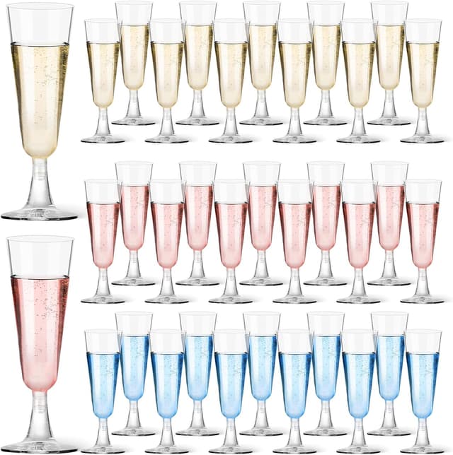 Imagen de GuanQiao 40-Pack Champagne Flutes 5.5oz 🥂 en OfertitasTOP