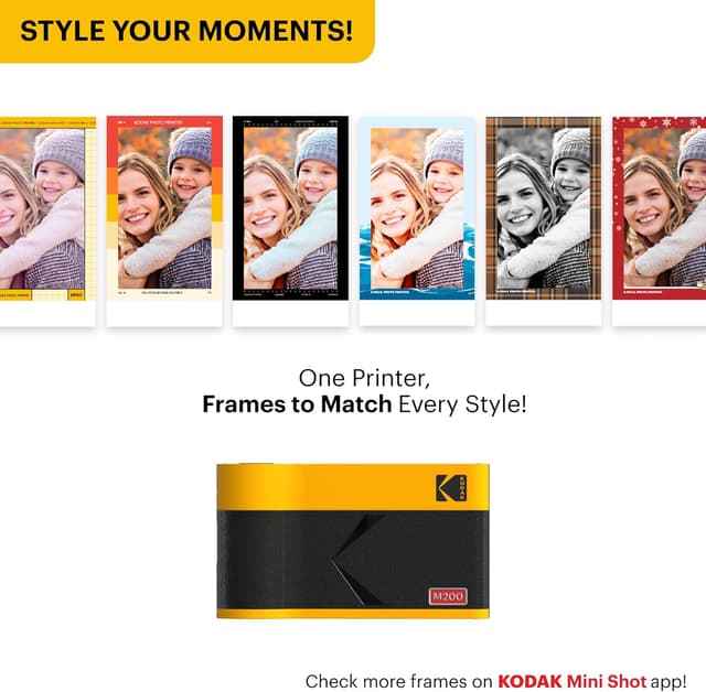 Thumbnail 6 de KODAK Mini 2 ERA 4PASS Portable Photo Printer (Black) bundle with Initial 8 sheets + 30 sheet pack