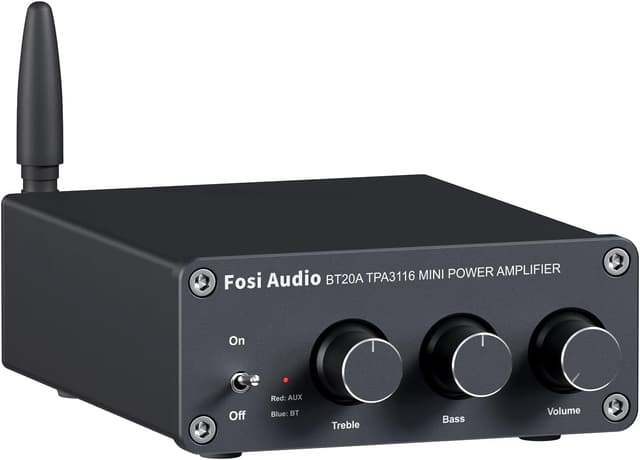 Detalle de Fosi Audio BT20A : ampli Bluetooth stéréo 2 canaux 100 W x2 (classe D) pour enceintes Hi-Fi