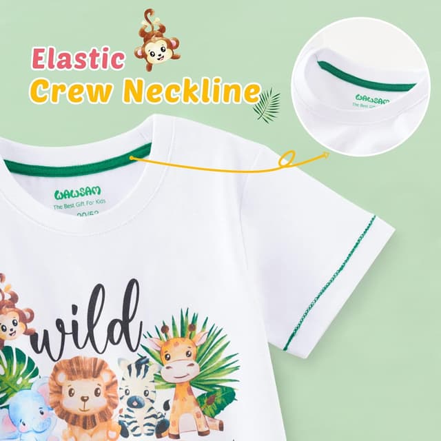 Thumbnail 6 de Baby Boy 1st Birthday T-Shirt – I’m Wild and 1 Jungle Animals Safari Top Tee