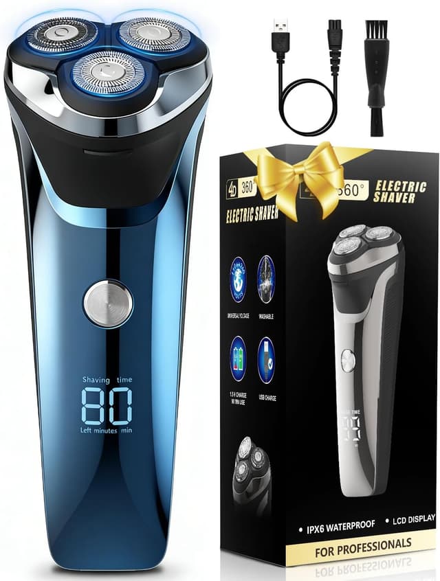 Detalle de Rantizon 4D rotary electric razor for men