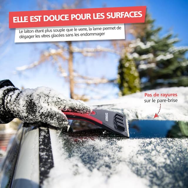 Detalle de SPRINGER ZX2000 : grattoir à neige avec lame en laiton et fonction de rabotage
