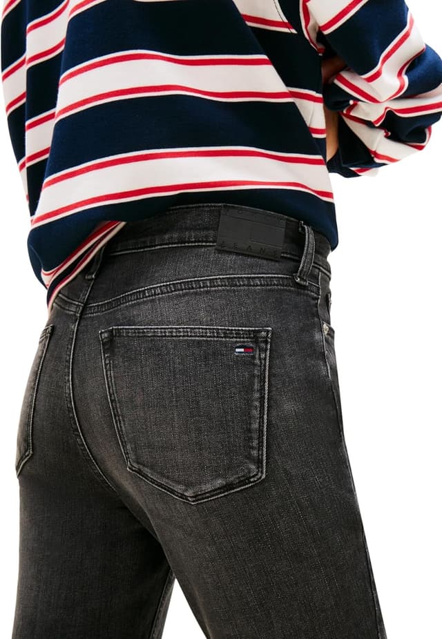 Detalle de Tommy Jeans Nora MR Skny AH1280 DW0DW22661: skinny donna in stile essenziale
