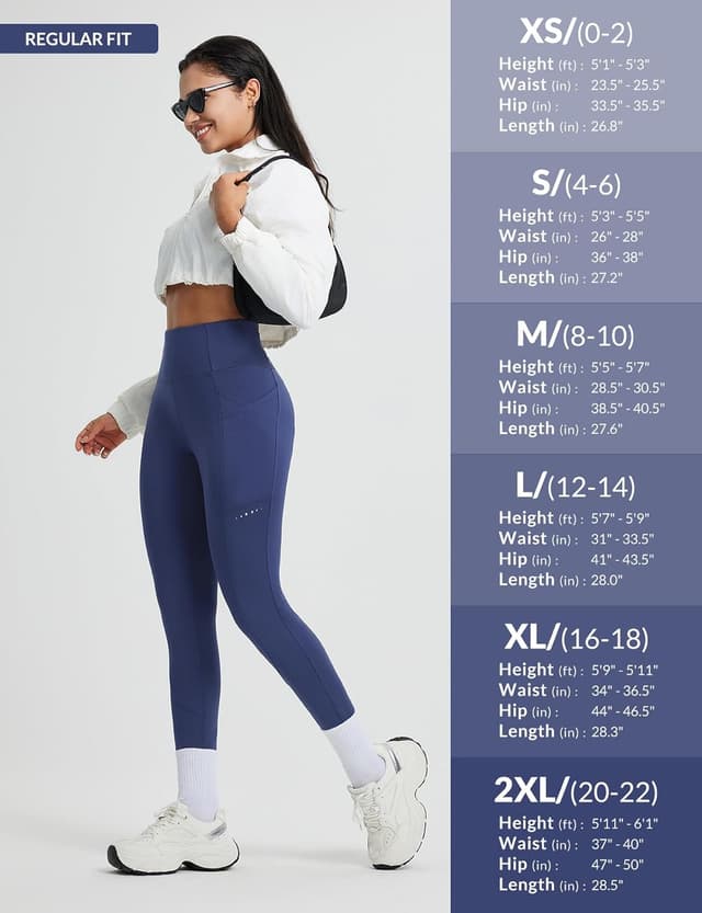 Detalle 2 de baleaf Women’s Thermal Fleece Lined Leggings with High Waist & Cross Pockets for Winter Running