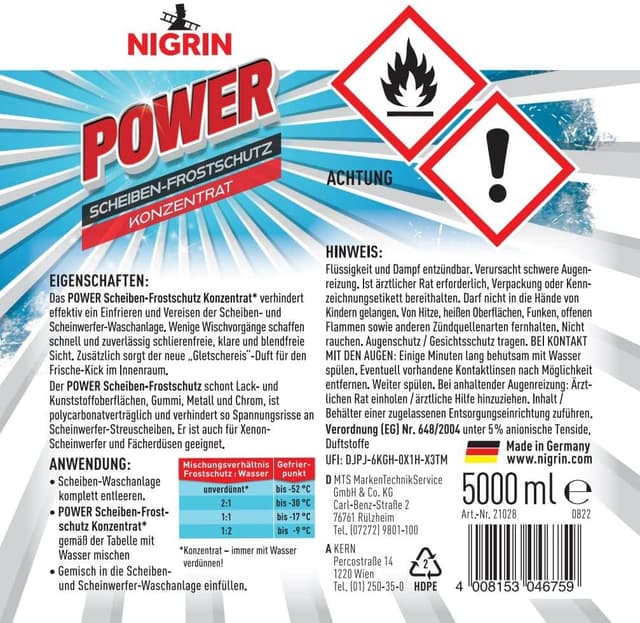 Thumbnail 2 de Nigrin POWER Scheiben-Frostschutz 5 L