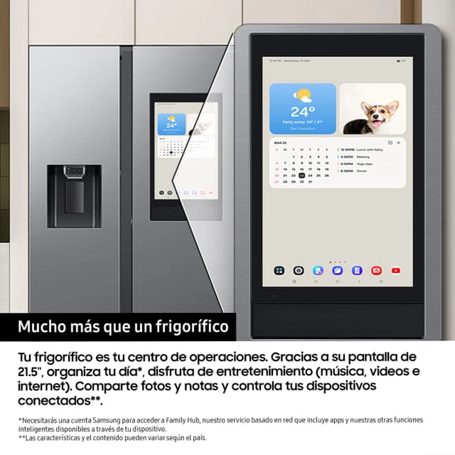 Thumbnail 3 de Samsung RS90F66BEFEF frigorífico americano 614L grafito