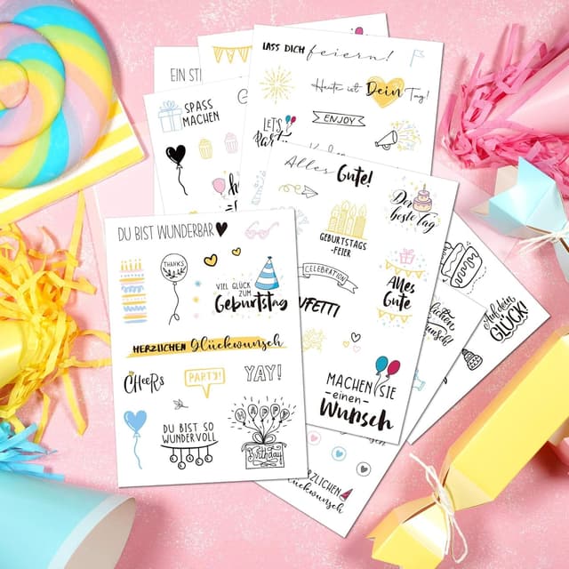 Thumbnail 2 de Sticker Geburtstag Set mit über 130 Aufklebern