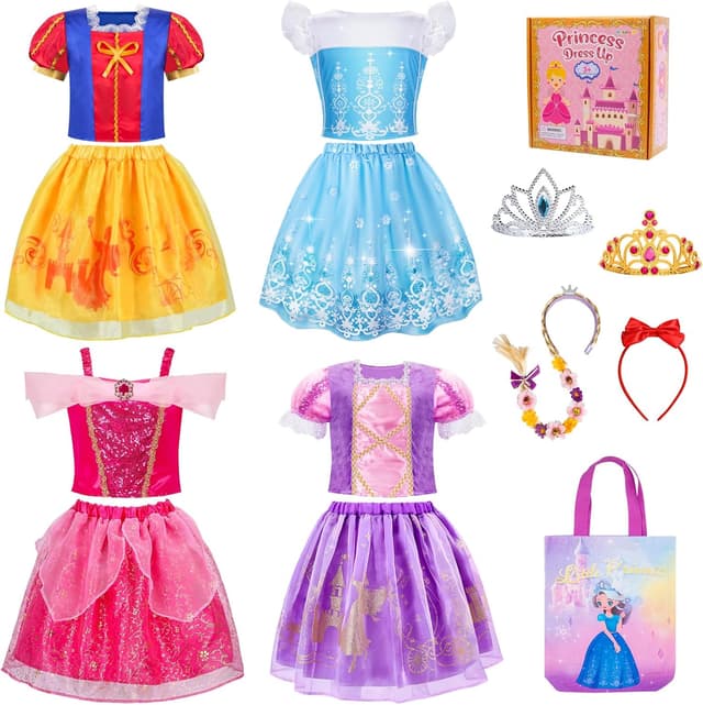 Detalle de WIKITOT Princess Costumes 4 sets for girls