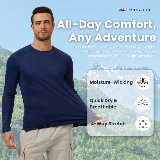 Thumbnail 3 de AMZSPORT Paquete 3 Camisetas Manga Larga UPF 50+