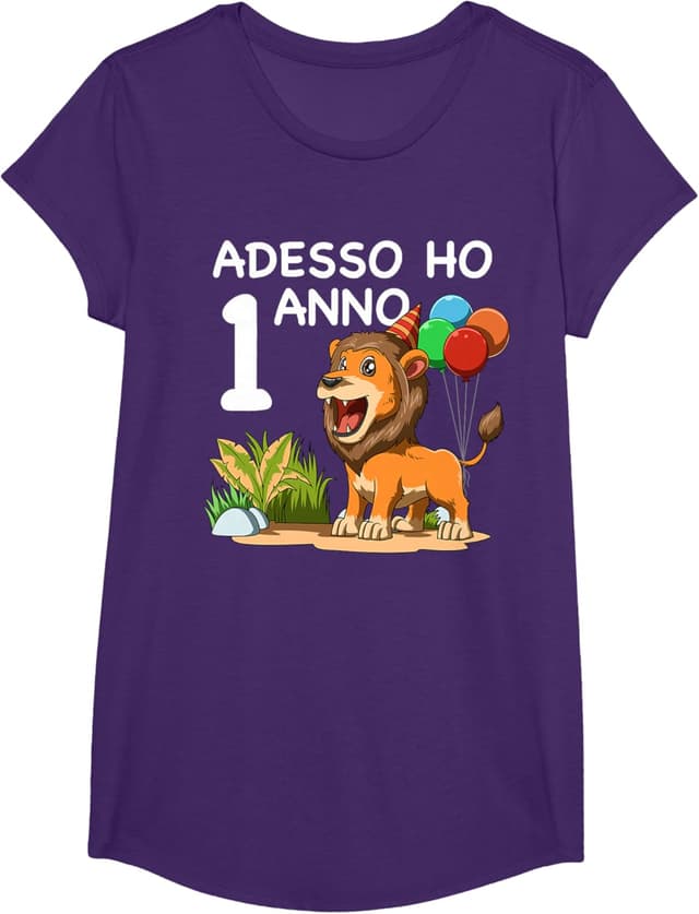 Thumbnail 2 de Maglietta 1 Compleanno Leone bambini
