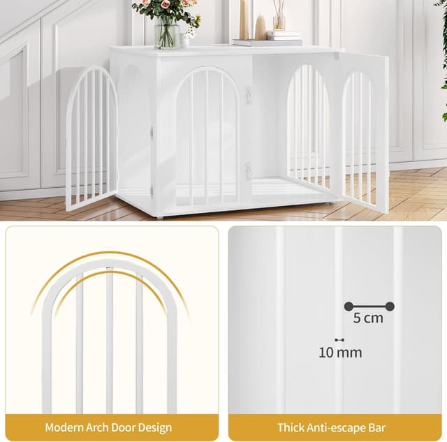 Detalle de Hzuaneri Hundekäfig 80 cm mit 3 Türen