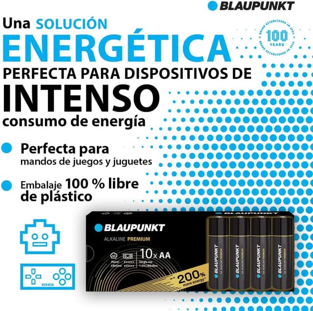 Thumbnail 1 de BLAUPUNKT AA Pilas alcalinas Premium 10 pack
