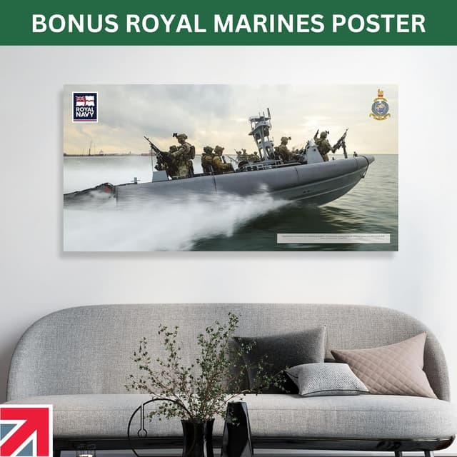Detalle de ALLTRADE Calendar 2026 Royal Navy Marines Official – eco-friendly UK-made desk or wall calendar