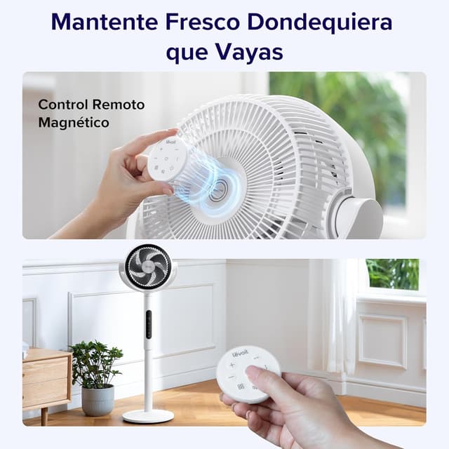 Thumbnail 8 de LEVOIT Ventilador de Pie Silencioso 20dB 🌀 12 Velocidades, Temporizador