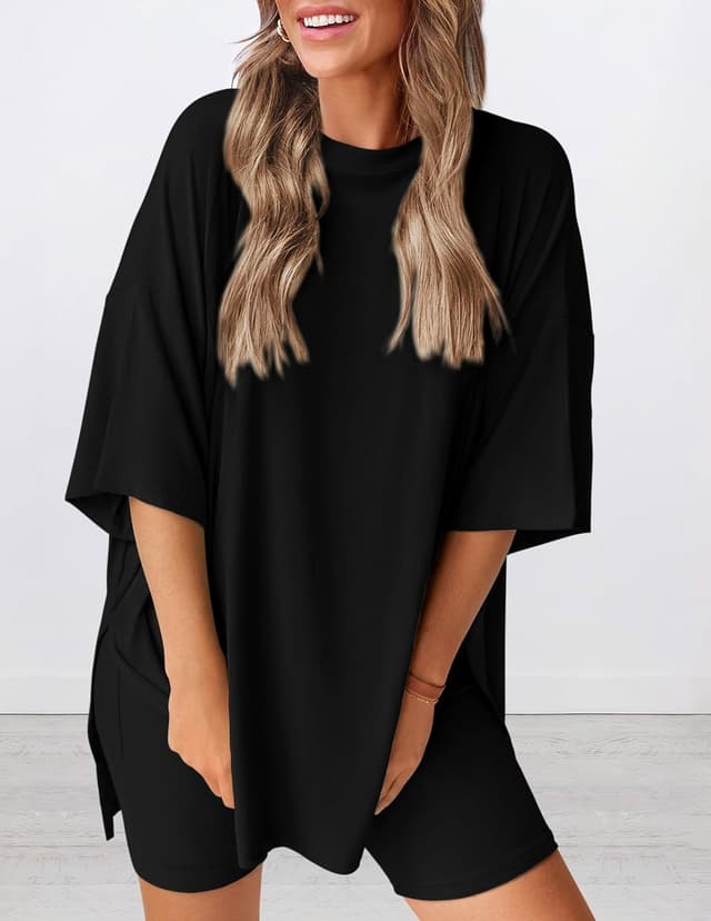 Detalle de PRETTYGARDEN 2-Piece Lounge Set 2026 — Oversized Shirt & Shorts