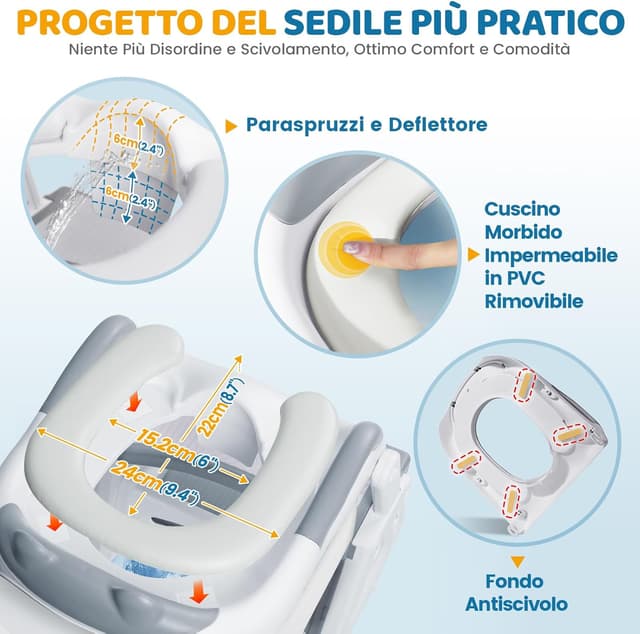 Detalle 2 de Riduttore WC Bambini Upgraded 2 in 1 7 livelli