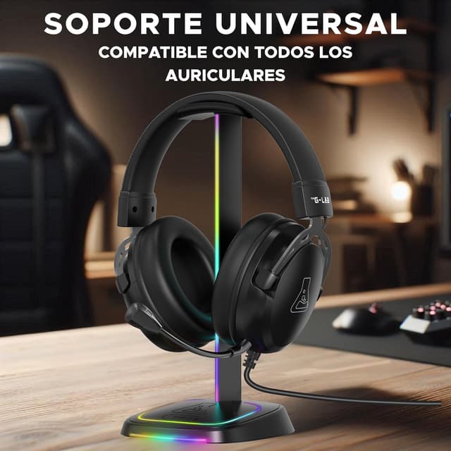 Detalle 2 de The G-Lab K-Stand Neon RGB soporte auriculares